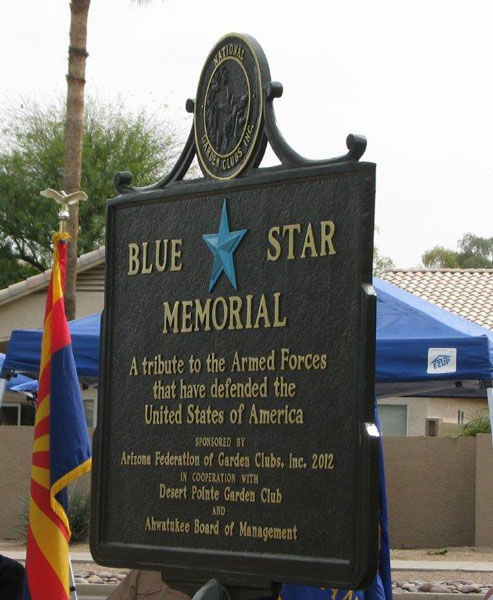 Blue Star Memorial plaque